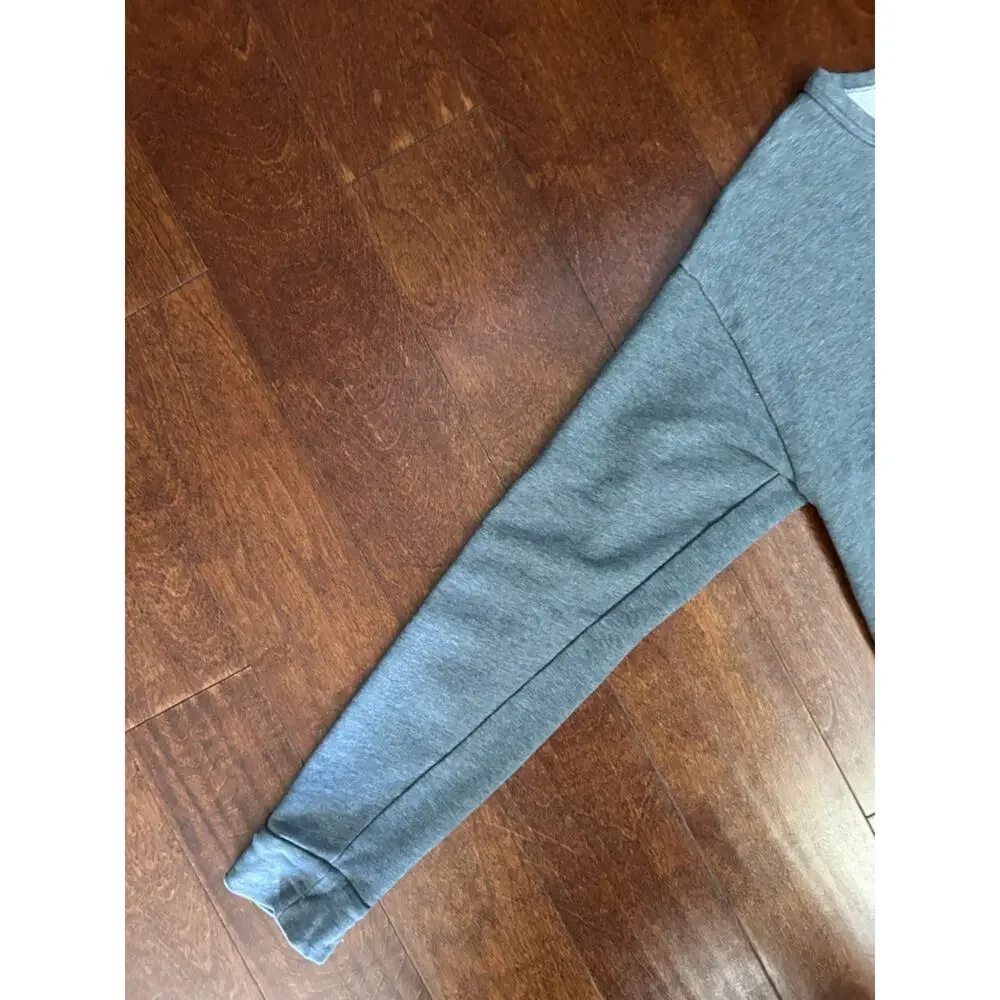 N°21 Women’s Gray Logo Crewneck with Velvet Patch Letters, Size Medium (It42)